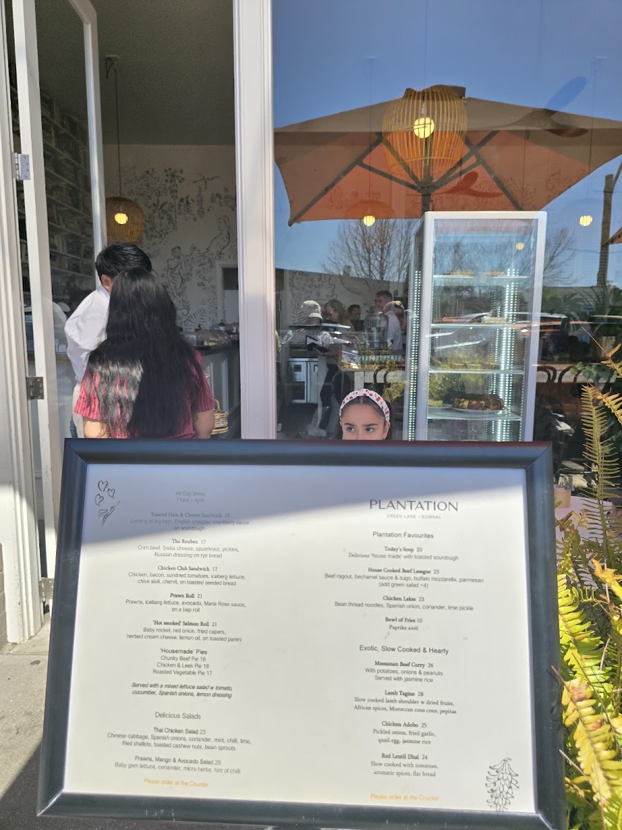 Plantation Cafe @ Green Lane Bowral Menu 8