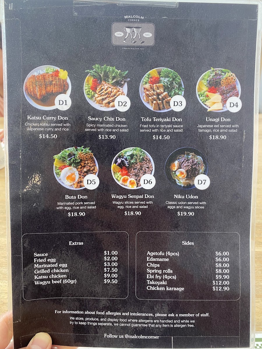 Malcolm Corner by Matcha Kona Menu 3
